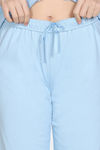 Zivame Cotton Tencel Pyjama Set - Clear Sky — thumbnail 7